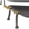 imageDeco 79 Metal Textured Curved Tray with Elevated Feet and Gold Scroll Vine Handles Set of 2 28quot 24quot W BlackBlack