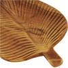 imageDeco 79 Teak Wood Leaf Handmade Carved Tray Set of 3 17quot 15quot 13quot H Brown17 x 10 x 15
