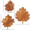 imageDeco 79 Teak Wood Leaf Handmade Carved Tray Set of 3 17quot 15quot 13quot H Brown172