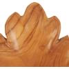 imageDeco 79 Teak Wood Leaf Handmade Carved Tray Set of 3 17quot 15quot 13quot H Brown172