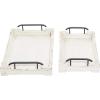 imageDeco 79 Wood Living Room Decor Tray Ottoman Tray with Metal Handles Set of 2 Serving Tray 20quot 17quotW White