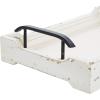 imageDeco 79 Wood Living Room Decor Tray Ottoman Tray with Metal Handles Set of 2 Serving Tray 20quot 17quotW White