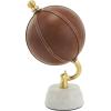 imageDeco 79 Leather Handmade Educational Globe Stitched Decorative Armillary Globe with White Marble Base Desk Globe 6quot x 6quot x 12quot Brown
