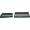 imageDeco 79 Marble Living Room Decor Tray Ottoman Tray with Raised Border Set of 2 Serving Tray 10quot 8quot W Green