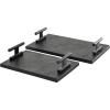 imageDeco 79 Marble Textured Tray with Rod Handles Set of 2 15quot 12quot W Black