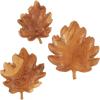 imageDeco 79 Teak Wood Leaf Handmade Carved Tray Set of 3 17quot 15quot 13quot H Brown172