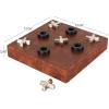 imageThe Novogratz Wood Tic Tac Toe Game Set 8quot x 8quot x 1quot BlackBrown