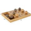 imageThe Novogratz Wood Tic Tac Toe Game Set 8quot x 8quot x 1quot BlackBrown