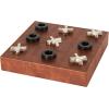 imageThe Novogratz Wood Tic Tac Toe Game Set 8quot x 8quot x 1quot BlackBrown