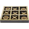 imageThe Novogratz Wood Tic Tac Toe Game Set 8quot x 8quot x 1quot BlackGold
