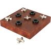 imageThe Novogratz Wood Tic Tac Toe Game Set 8quot x 8quot x 1quot BlackBrown