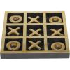 imageThe Novogratz Wood Tic Tac Toe Game Set 8quot x 8quot x 1quot BlackGold