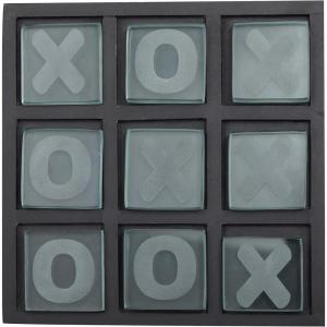 imageThe Novogratz Wood Tic Tac Toe Game Set 8quot x 8quot x 1quot BlackBlack