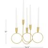 imageCosmoLiving by Cosmopolitan Metal Decorative Candelabra Candlestick Holder Candlestand 15quot x 5quot x 11quot GoldSMALL SIZE