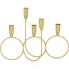 imageCosmoLiving by Cosmopolitan Metal Decorative Candelabra Candlestick Holder Candlestand 15quot x 5quot x 11quot GoldSMALL SIZE Pack of 4