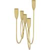 imageCosmoLiving by Cosmopolitan Metal Decorative Candelabra Candlestick Holder Candlestand 15quot x 5quot x 11quot GoldSMALL SIZE Pack of 4