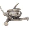 imageDeco 79 Aluminum Metal Decorative Candle Holder Antler Candle Stand Candlestick Holder 8quot x 8quot x 4quot Silver