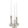 imageDeco 79 Aluminum Metal Decorative Candle Holder Candle Stand with Rounded Bases Set of 3 Candlestick Holder 6quot 7quot 4quot H SilverSilver