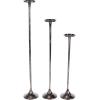 imageDeco 79 Aluminum Metal Decorative Candle Holder Tall Candle Stand Set of 3 Candlestick Holder 27quot 32quot 40quotH SilverBlack