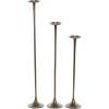 imageDeco 79 Aluminum Metal Decorative Candle Holder Tall Candle Stand Set of 3 Candlestick Holder 27quot 32quot 40quotH SilverBlack