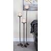 imageDeco 79 Aluminum Metal Decorative Candle Holder Tall Candle Stand Set of 3 Candlestick Holder 27quot 32quot 40quotH SilverBlack