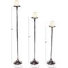 imageDeco 79 Aluminum Metal Decorative Candle Holder Tall Candle Stand Set of 3 Candlestick Holder 27quot 32quot 40quotH SilverBlack