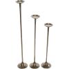 imageDeco 79 Aluminum Metal Decorative Candle Holder Tall Candle Stand Set of 3 Candlestick Holder 27quot 32quot 40quotH SilverBlack
