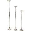 imageDeco 79 Aluminum Metal Decorative Candle Holder Tall Candle Stand Set of 3 Candlestick Holder 27quot 32quot 40quotH SilverSilver
