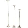 imageDeco 79 Aluminum Metal Decorative Candle Holder Tall Candle Stand Set of 3 Candlestick Holder 27quot 32quot 40quotH SilverSilver