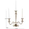 imageDeco 79 Aluminum Metal Scroll Decorative Candelabra Candlestick Holder Candlestand 14quot x 6quot x 14quot SilverSMALL SIZE