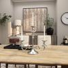 imageDeco 79 Aluminum Metal Scroll Decorative Candelabra Candlestick Holder Candlestand 14quot x 6quot x 14quot SilverSMALL SIZE