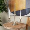 imageDeco 79 Aluminum Metal Scroll Decorative Candelabra Candlestick Holder Candlestand 14quot x 6quot x 14quot SilverSMALL SIZE