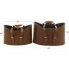 imageDeco 79 Leather Handmade Storage Basket with Handles Set of 2 21quot 19quotW BrownBrown