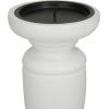 imageDeco 79 Mango Wood Turned Style Pillar Candle Holder Set of 3 10quot 8quot 6quotH WhiteWhite