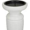 imageDeco 79 Mango Wood Turned Style Pillar Candle Holder Set of 3 10quot 8quot 6quotH WhiteWhite