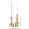 imageDeco 79 Metal Abstract Decorative Candle Holder Mushroom Inspired Candle Stand Set of 2 Candlestick Holder 11quot 14quot H GoldGold