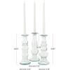 imageDeco 79 Recycled Glass Decorative Candle Holder Candle Stand Set of 3 Candlestick Holder 9quot 9quot 9quot H Clear