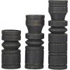imageDeco 79 Wood Decorative Candle Holder Candle Stand Set of 3 Candlestick Holder 9quot 7quot 6quotH BlackBlack