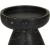 imageDeco 79 Wood Decorative Candle Holder Candle Stand Set of 3 Candlestick Holder 9quot 7quot 6quotH BlackBlack