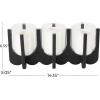 imageDeco 79 Wood Decorative Candle Holder Hurricane 3 Slot Candle Stand Candlestick Holder 14quot x 5quot x 7quot BlackBlack