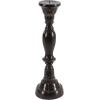 imageDeco 79 Wooden Decorative Candle Holder Distressed Turned Candle Stand Set of 3 Candlestick Holder 19quot 15quot 11quotH TealBlack