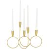 imageCosmoLiving by Cosmopolitan Metal Decorative Candelabra Candlestick Holder Candlestand 15quot x 5quot x 11quot GoldSMALL SIZE