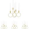 imageCosmoLiving by Cosmopolitan Metal Decorative Candelabra Candlestick Holder Candlestand 15quot x 5quot x 11quot GoldSMALL SIZE Pack of 4