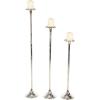 imageDeco 79 Aluminum Metal Decorative Candle Holder Tall Candle Stand Set of 3 Candlestick Holder 27quot 32quot 40quotH SilverSilver