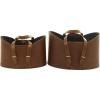 imageDeco 79 Leather Handmade Storage Basket with Handles Set of 2 21quot 19quotW BrownBrown