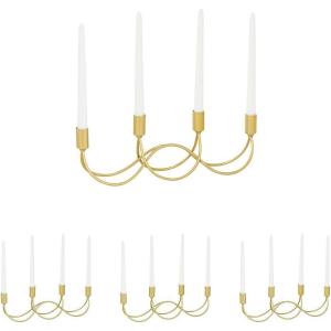 imageCosmoLiving by Cosmopolitan Metal Solid Candelabra 15quot x 3quot x 5quot GoldGold