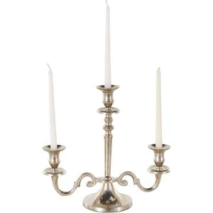 imageDeco 79 Aluminum Metal Scroll Decorative Candelabra Candlestick Holder Candlestand 14quot x 6quot x 14quot SilverSMALL SIZE