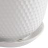 imageDeco 79 Ceramic Indoor Outdoor Planter Small Planter Pot with Attached Saucer Set of 3 Planters 8quot 6quot 5quotH White