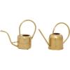 imageDeco 79 Metal Watering Can Indoor Outdoor Planter Small Planter Pot Set of 3 Planters 7quot 8quot 9quotH GoldSet of 2 Planters 7  8H