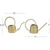 imageDeco 79 Metal Watering Can Indoor Outdoor Planter Small Planter Pot Set of 3 Planters 7quot 8quot 9quotH GoldSet of 2 Planters 7  8H